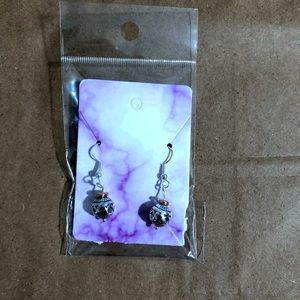 Silver and Gold Bead Dangle Earrings